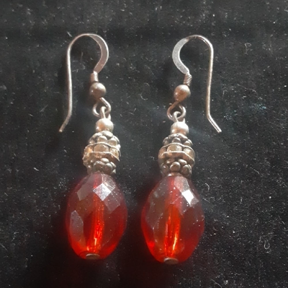 Elegant Red Drop Earrings